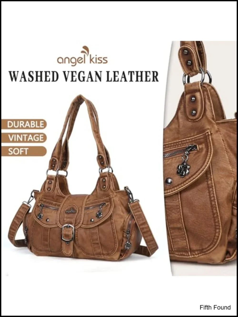 Vegan Leather Hobo Shoulder Bag Roomy Tote Handbag Crossbody